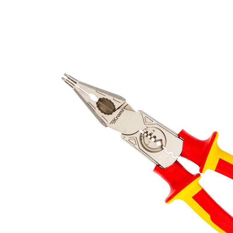 Плоскогубцы многофункциональные диэлектрические 238мм со съемником Kranz KR-12-4657-3