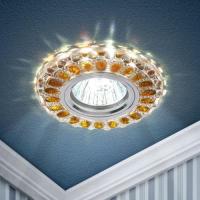 Светильник точечный DK LD10 SL OR/WH MR16 декор со светодиод. подсветкой прозр. оранж. ЭРА Б0028093